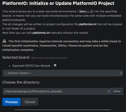 Blynk, PlatformIO and ESP32 – Thingsmatic